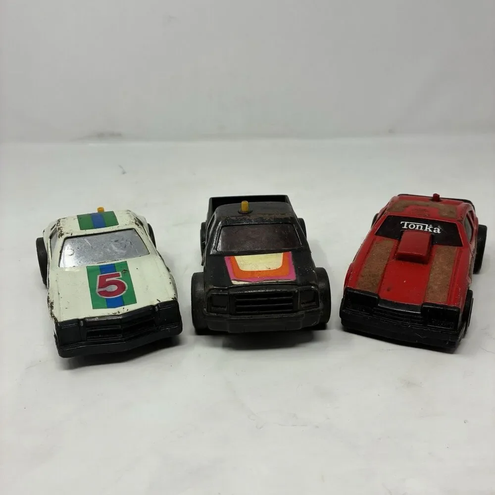 Vintage Tonka Steel Clutch Poppers Push-Button Friction Cars. Lot of 3. Japan